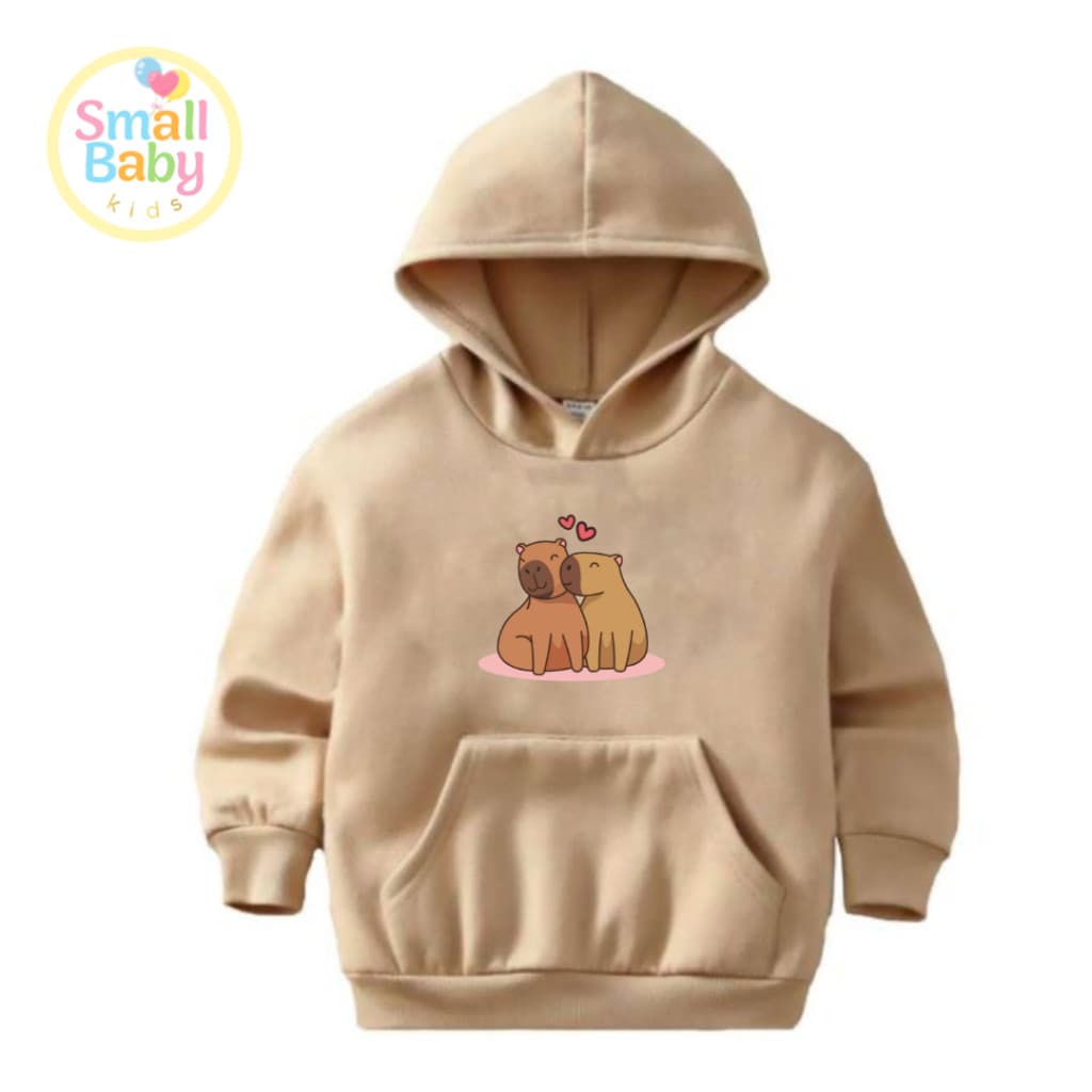 Blusa Moletom Infantil / Juvenil / Unissex Capivara Zen Namorado Coração