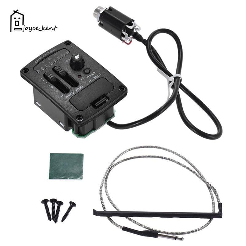 Uk-300T Ukulele Piezo Pickup Pré-Amplificador 2 Bandas Eq Equalizador Ukelele Captadores Sistema Afinador