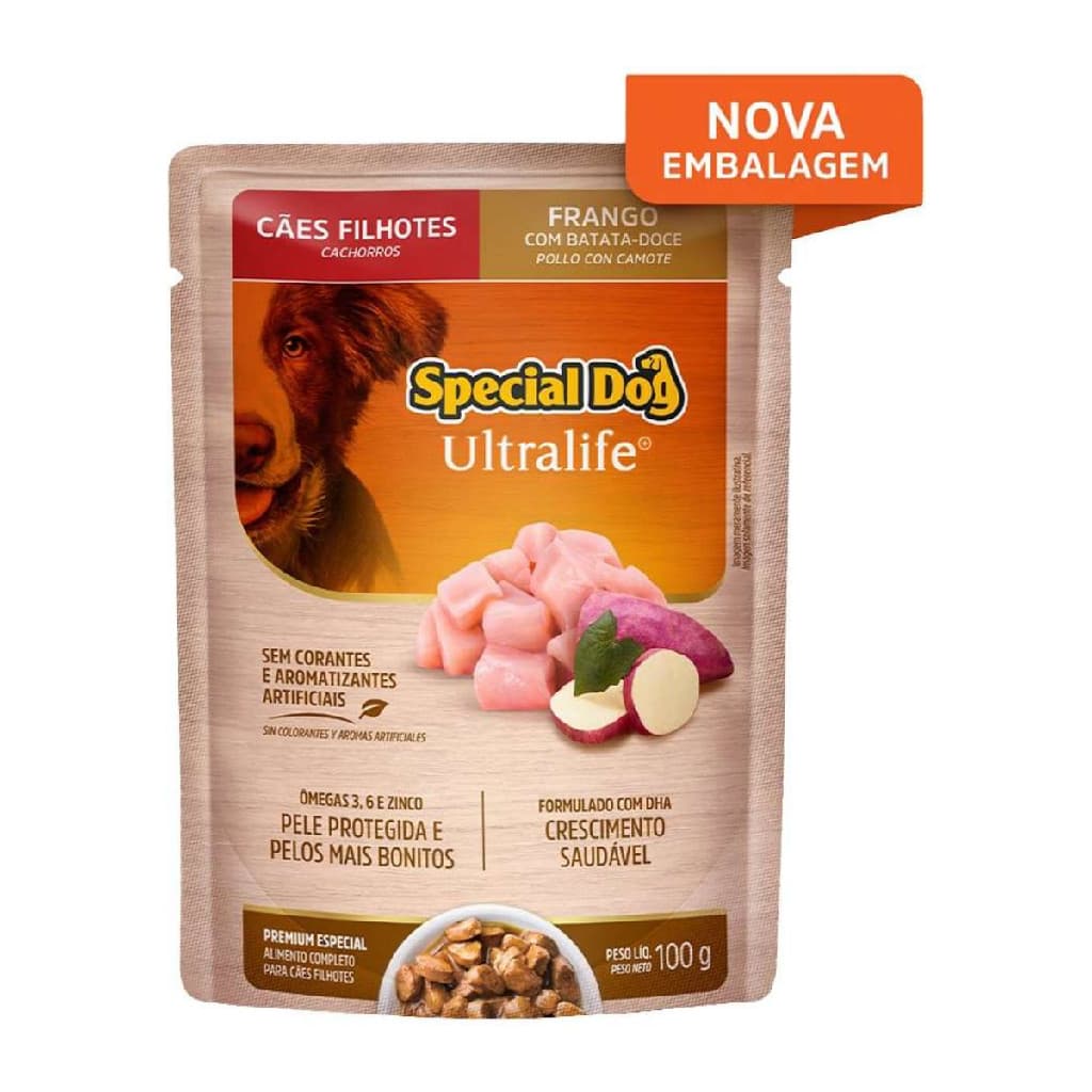 SACHE PARA CACHORRO SPECIAL DOG ULTRALIFE FILHOTE FRANGO 100G