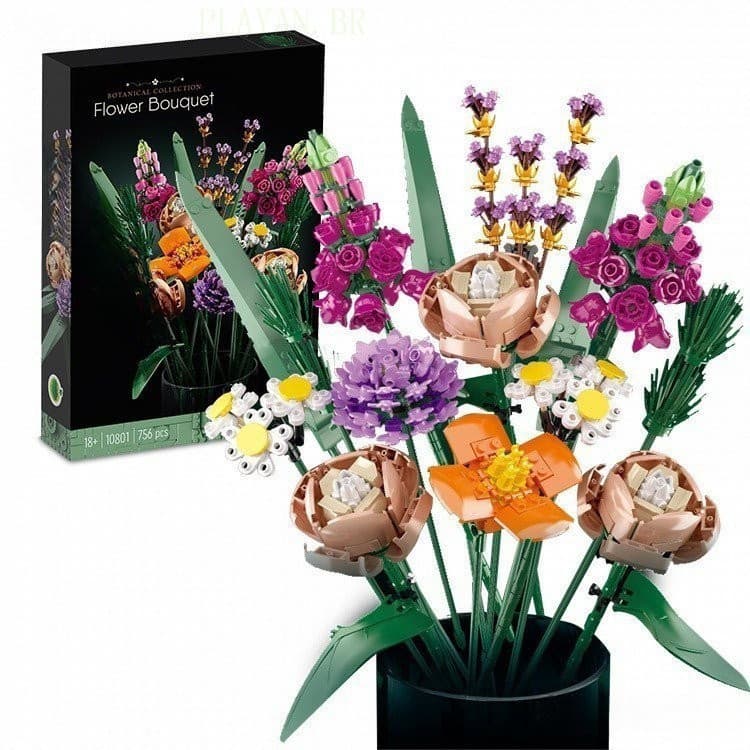 Compatível Com Lego Bouquet 10801 Blocos De Construção Decoração Presente Para O Dia Dos Namorados V92I
