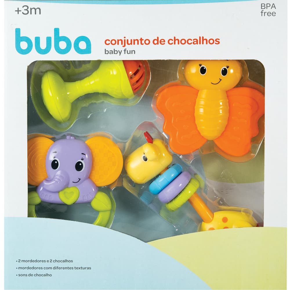Conjunto de Chocalhos e Mordedores Buba