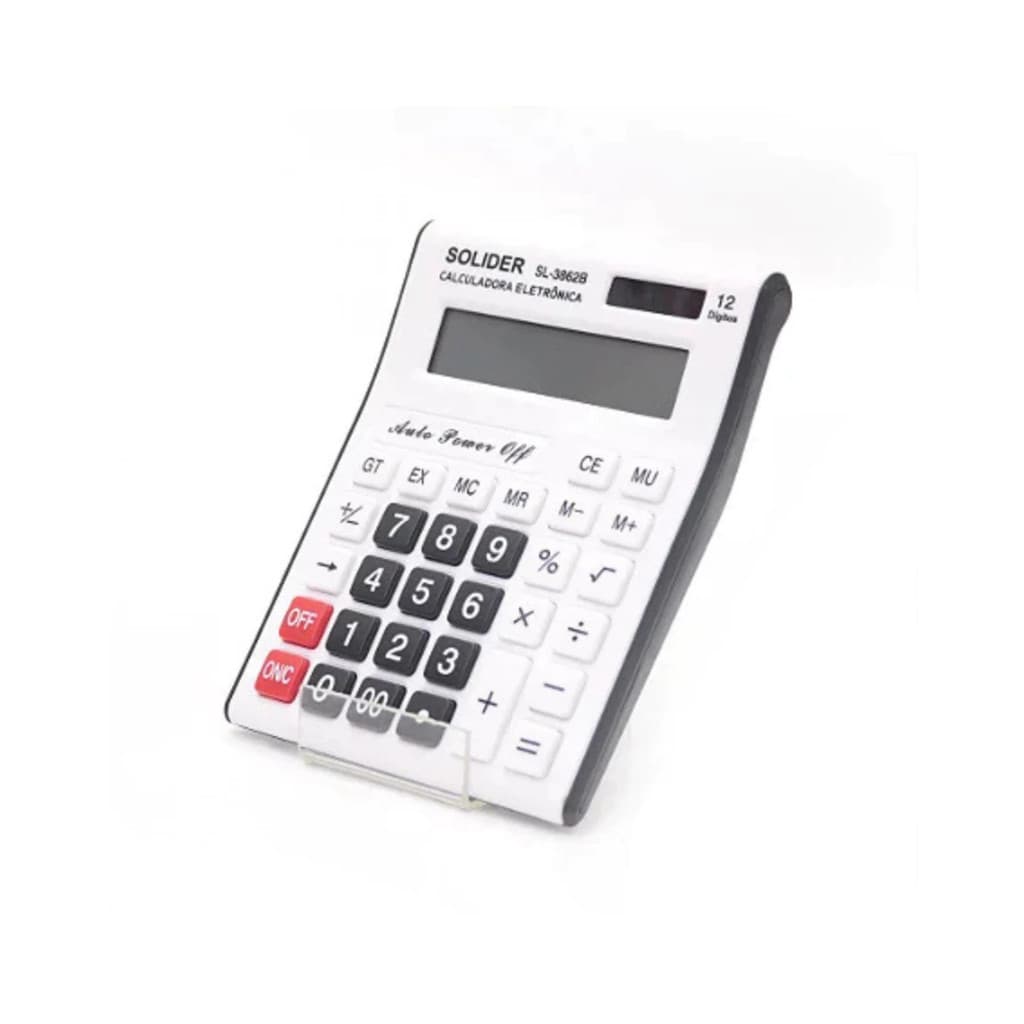 CALCULADORA ELETRÔNICA SL-3862B 12 DÍGITOS - SOLIDER