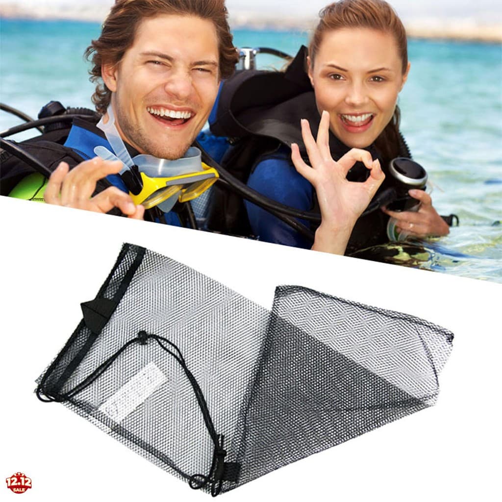 Saco De Malha Com Cordão Para Mergulho , Secagem Rápida , Durável , De Subaquático