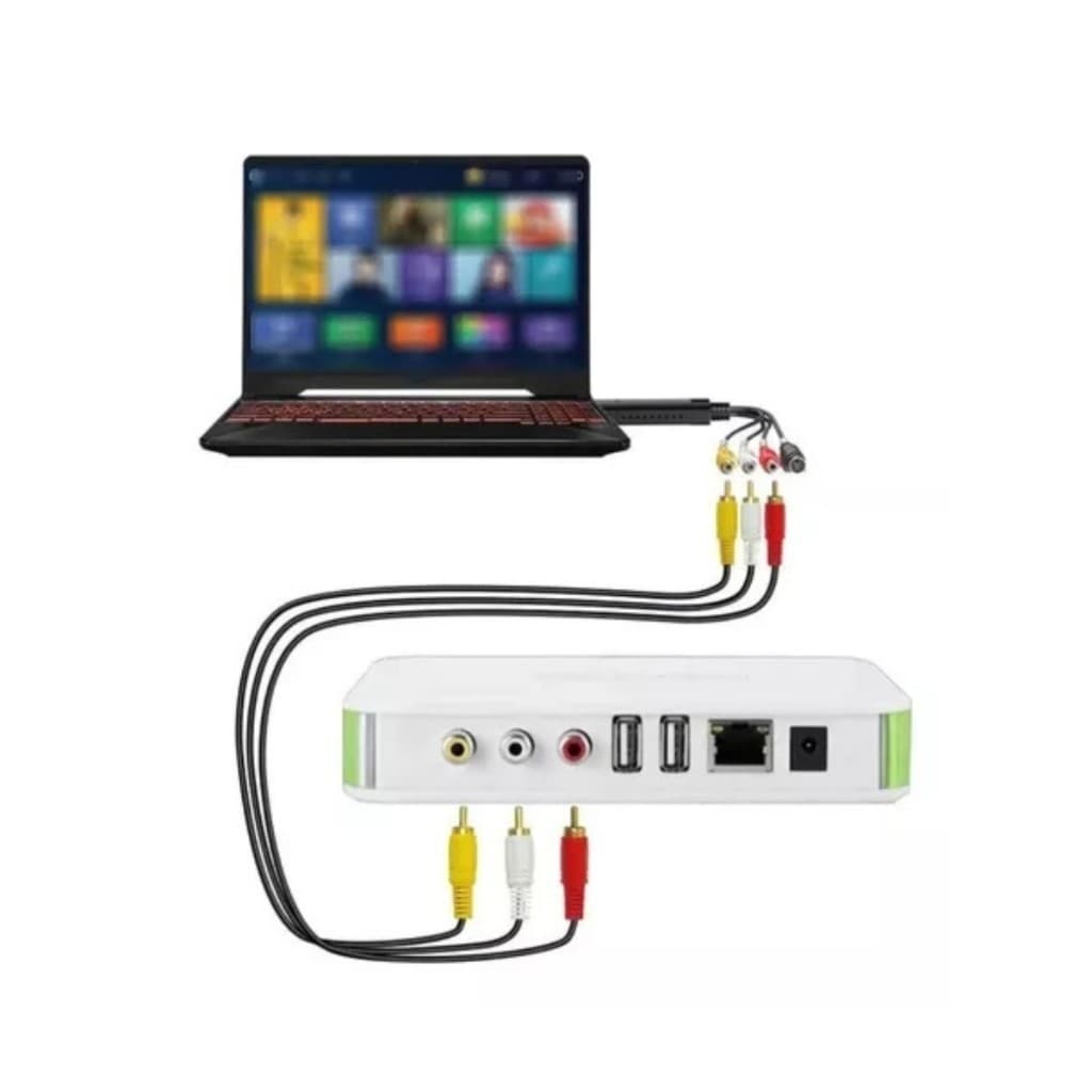 Placa De Captura Vídeo Usb Áudio Vídeo Notebook Pc Vhs Dvd