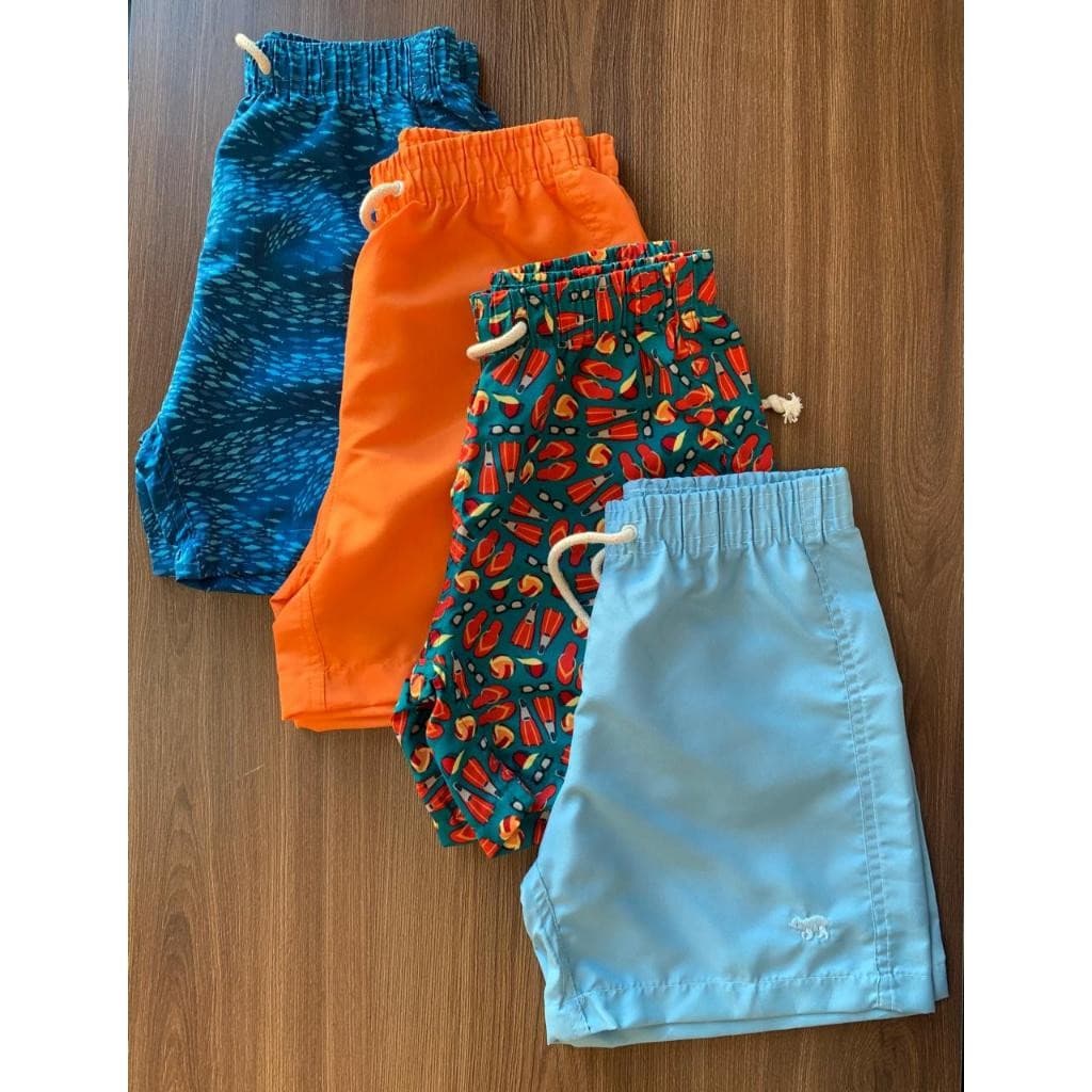KIT 2 SHORTS MAURICINHO INFANTIL BERMUDA MENINO TACTEL PRAIA PISCINA VARIADOS