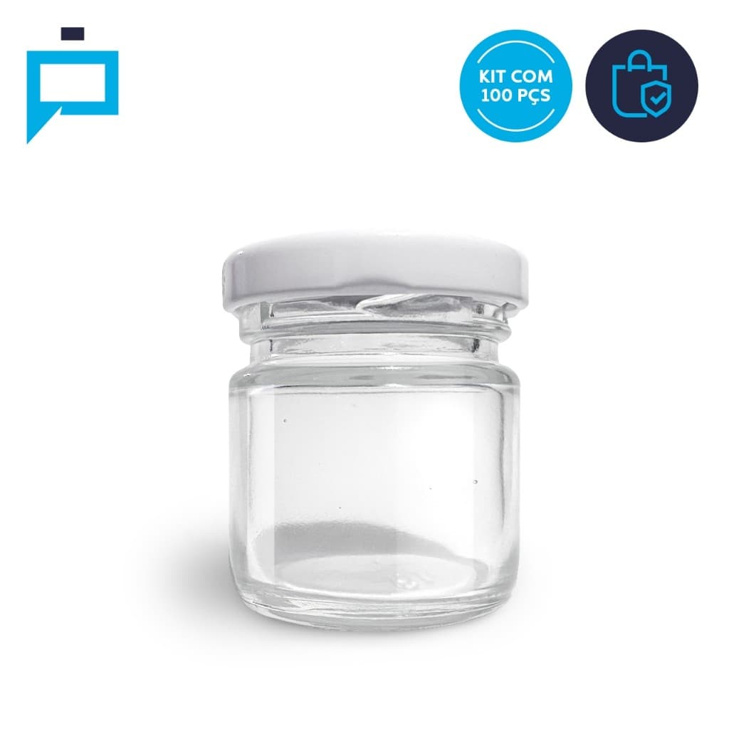 100 Potinho De Vidro Geleinha/Papinha 40 ml Lembrancinhas