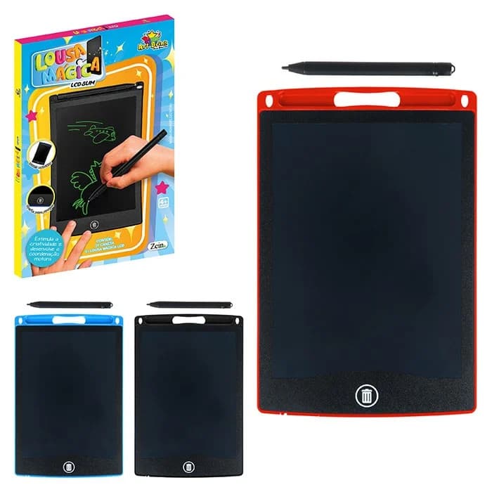 Lousa Mágica LCD 8,5” Art Brink Slim 21x14cm – Tela Escrita Infantil
