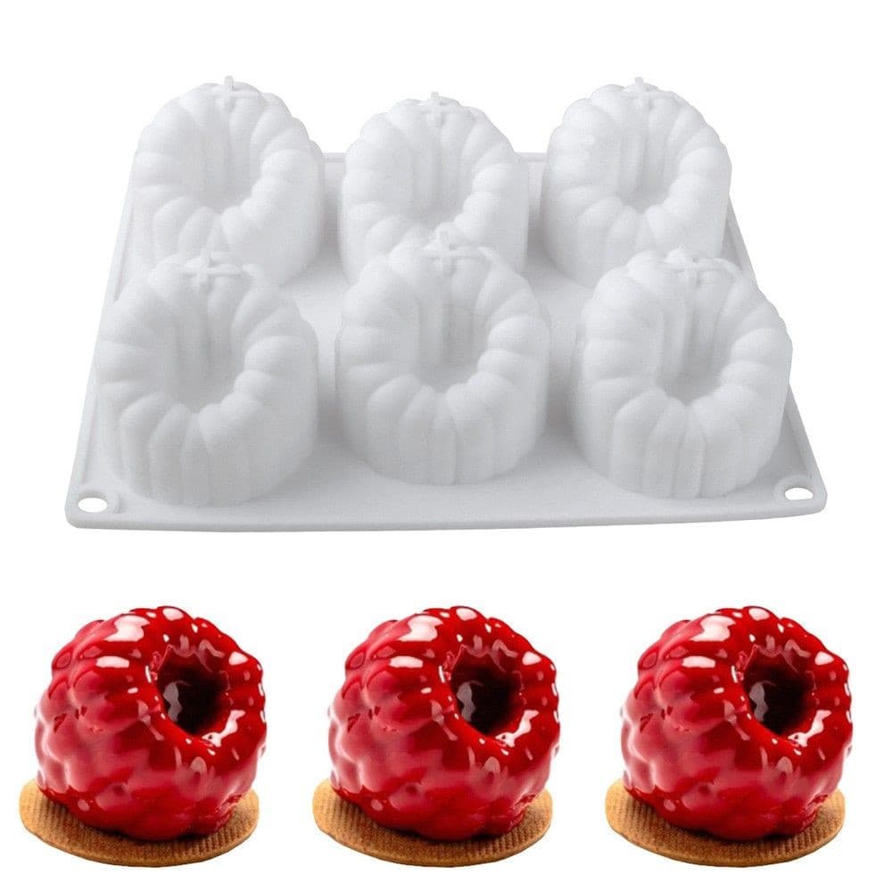 Simulação frutas framboesa molde grande forma de framboesa framboesa framboesa sobremesa Mousse bolo molde de Silicone