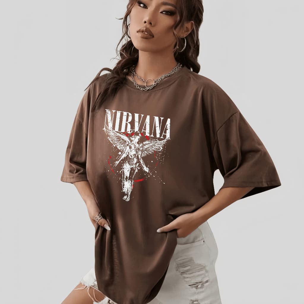Camiseta Masculina E Feminina Banda Nirvana Camisa Algodão