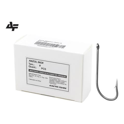 Anzol Albatroz Fishing Em Aço Inox Nº4 - Caixa C/ 100 Peças