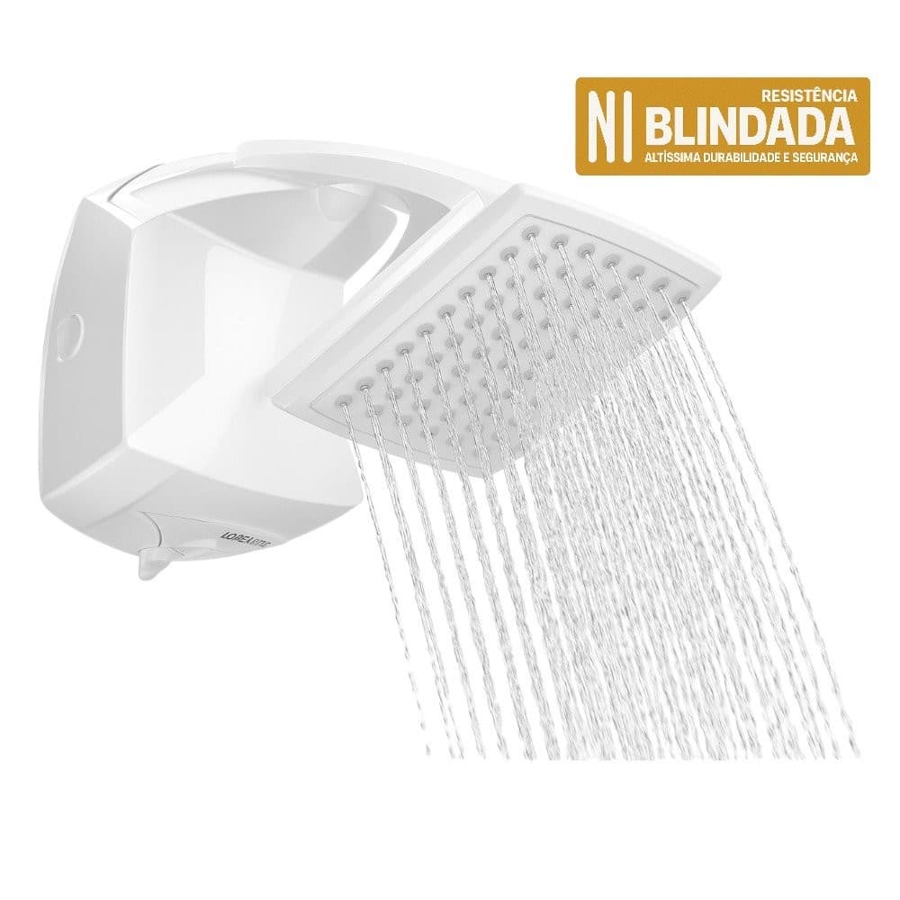 Ducha Futura Eletrônica Blindada Branco Lorenzetti - 220V (7500W)