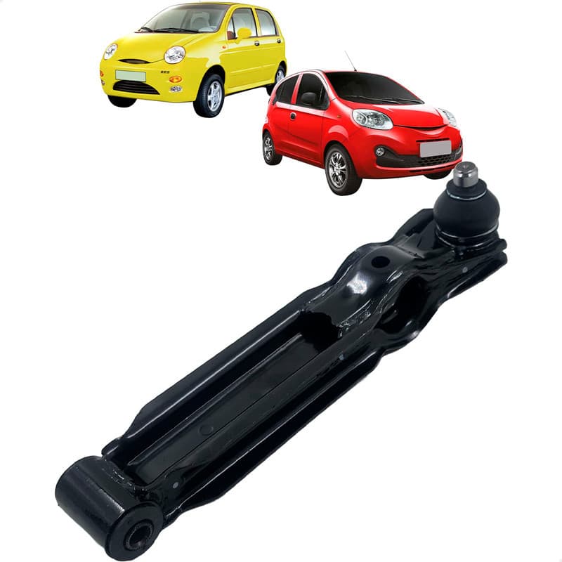 Bandeja Suspensão Inferior Completa Com Pivô e Bucha Chery New QQ 1.0 12v 1.1 16v 2011 Até 2018