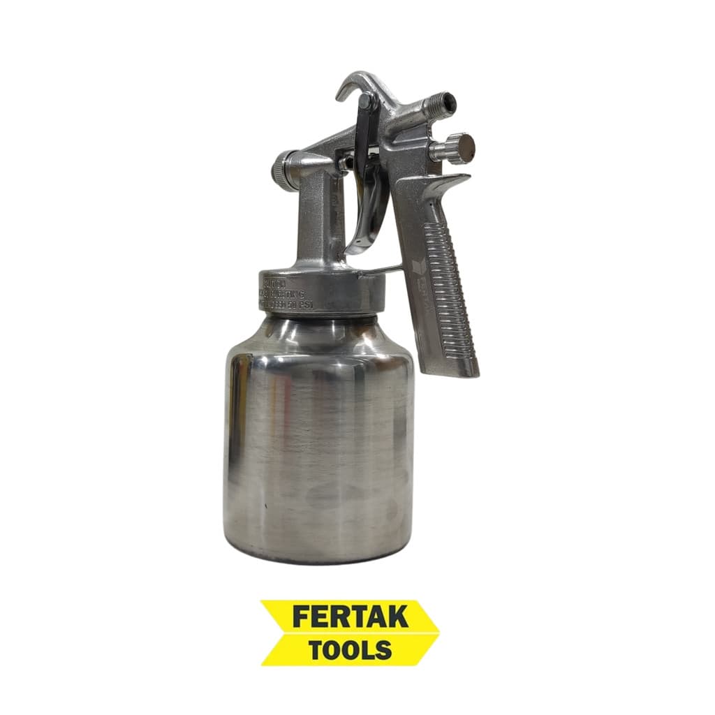 Pistola de Pintura Baixa Pressão 1000ml Fertak 1,3mm Alumínio Madeira Metal PVC