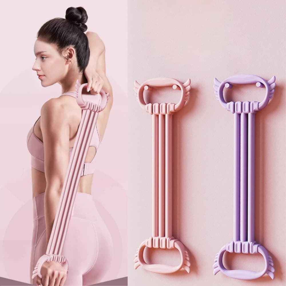 Elástico para Exercícios com 6 Níveis de Tensão, Alças e Encaixes Personalizáveis