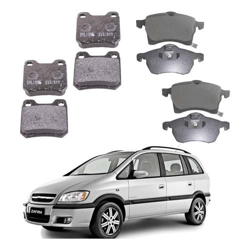 Kit Pastilha Dianteira E Traseira Zafira 2.0 2001-2010 Syl