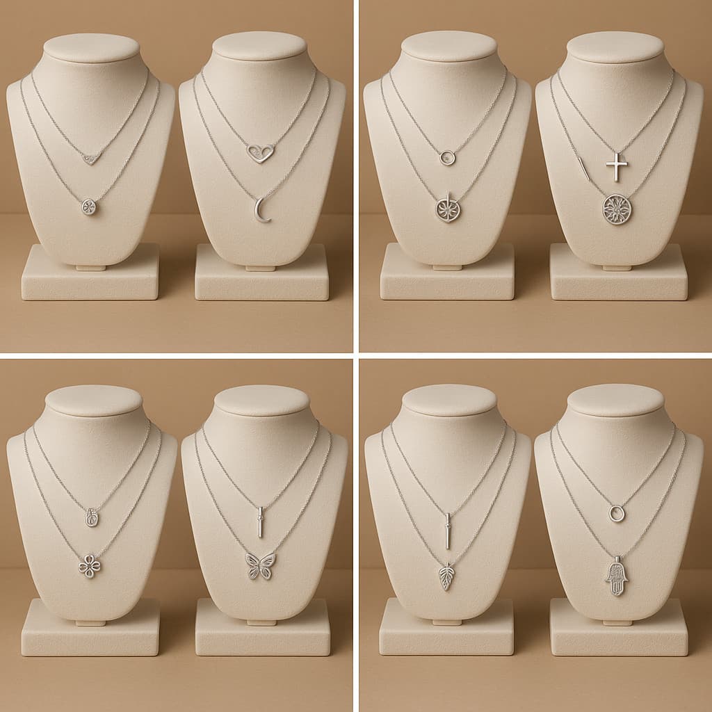 Colar Sortido Feminino Estilo Prata – Acessório Fino e Versátil