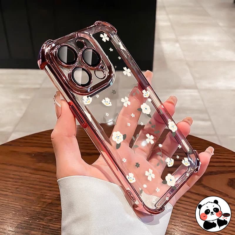 Capa De Telefone AirBag Para Redmi Note 14S 14 13 12 11 Pro Plus 10 Max 11S 10 4G 5G Revestida De Luxo Fofa Flor De Dese