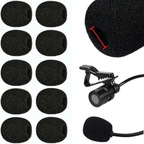 Kit 10 Espumas Microfone Lapela Headset Filtro Protetor Pop Filter - WellPlus