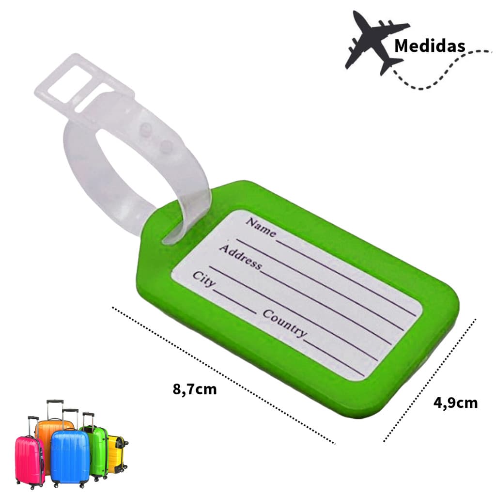 2 Etiquetas Tag de Identificação Mala Bagagem Viagem - Travel Luggage Tag