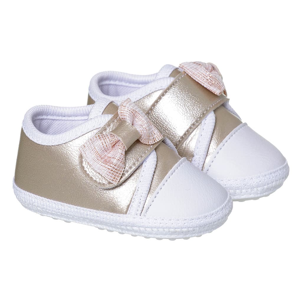 Tenis Menina Para Bebe Laçinho 13 ao 18 Bonequinha