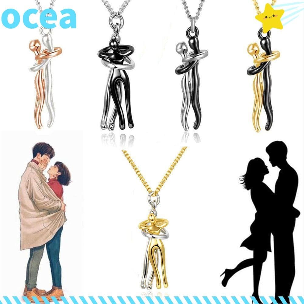 OCEA Casal Abraçando Pingente Joias Dia Dos Namorados Juntos Para Sempre
