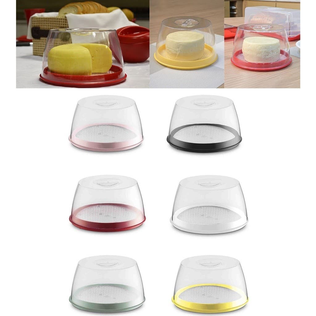 Queijeira Porta Queijo Com Tampa Transparente Armazena E Conserva Acrílico UZ Utilidades