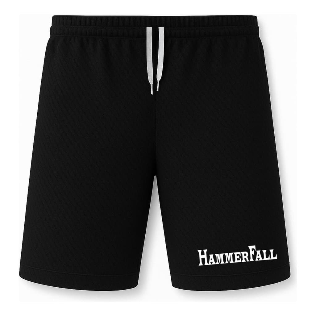 Bermuda Short Hammerfall Dry Fit Banda De Rock Masculino