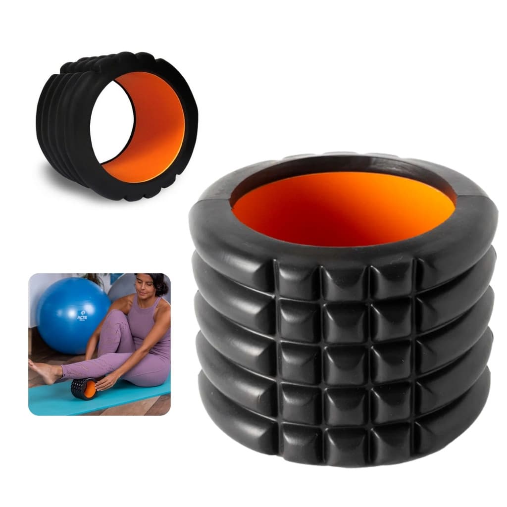 Mini Rolo Massagem Com Ranhuras T165 Liberação Miofascial
