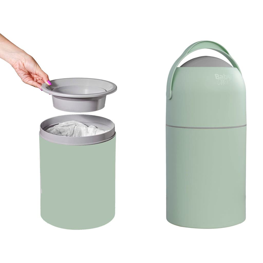 Lixeira Antiodor Para Quarto do Bebê, Banheiro Fraldas Verde
