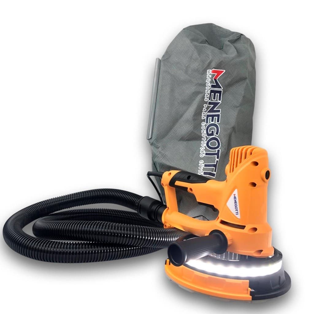 Lixadeira de Parede MLP710 Menegotti Elétrica 710W para Acabamentos de Gesso Massa Corrida Reboco