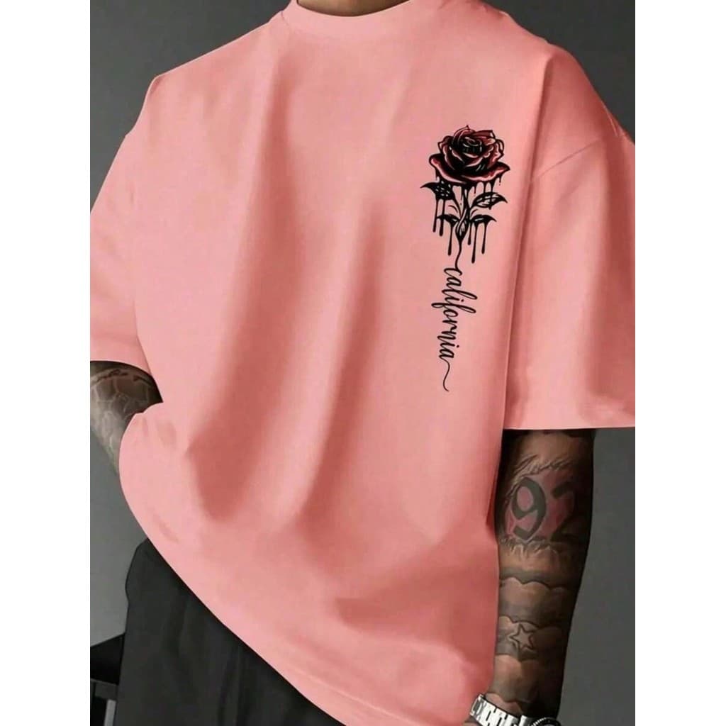 Camisa ROSA california lançamento estampada 100% algodão