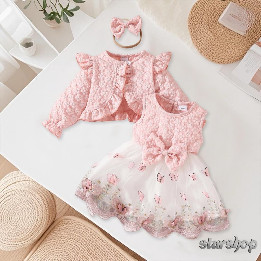 Starshop-Roupas De Outono Para Meninas , Estampa De Borboleta , Malha , Gola Redonda , Sem Mangas , Vestido Regata , Man