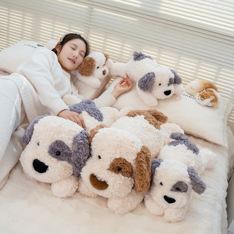 50/70cm Brinquedo de Cachorro Macio, Boneco de Pelúcia com Padrão de Tabuleiro de Damas, Presente para Meninas e Criança