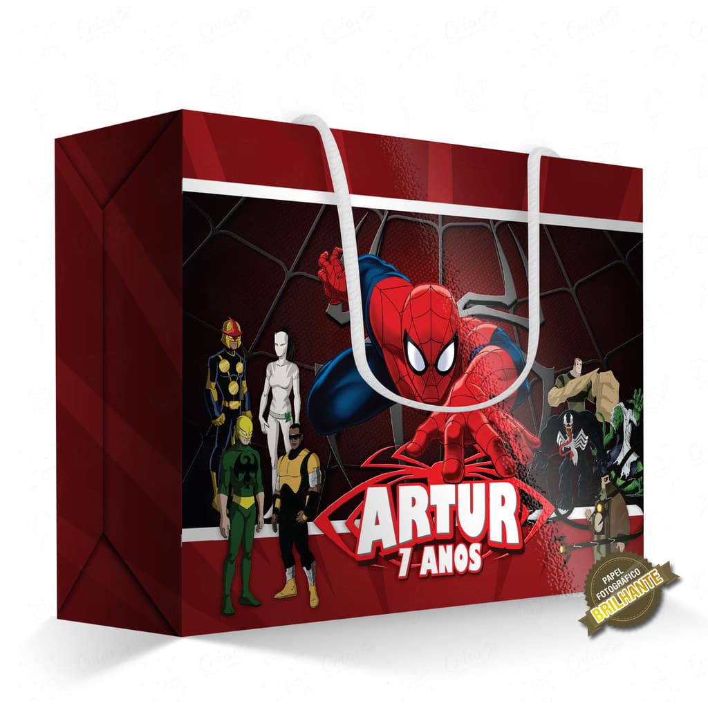 10, 15, 20 ou 25 unid - Caixa Surpresa - Homem Aranha (Ultimate) - [QUALIDADE PREMIUM COM BRILHO] - Sacolinha