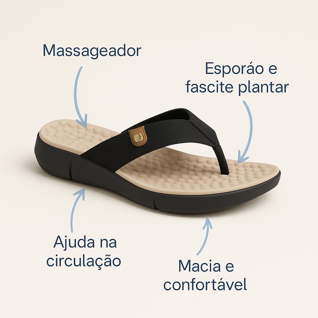 Tamanco Chinelo Ortopédico Modare Sandalia Palmilha Ultraconforto Esporão e Facite Plantar 7142.106