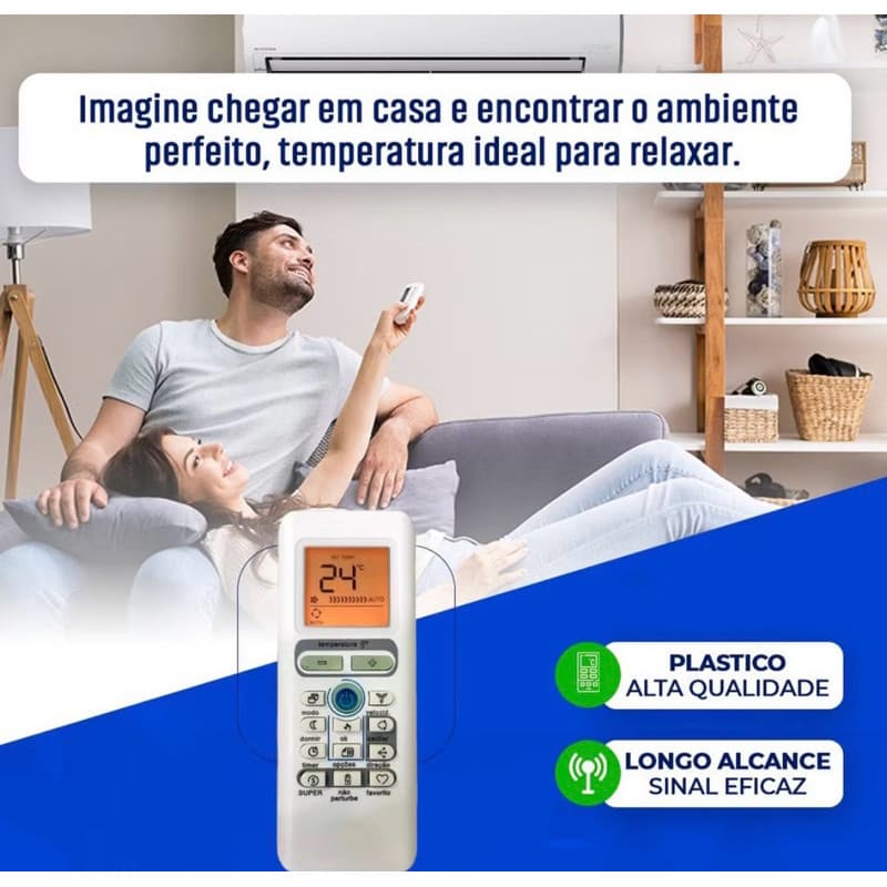 Controle Remoto Ar Condicionado Springer Midea 8063 - Substituto Compatível
