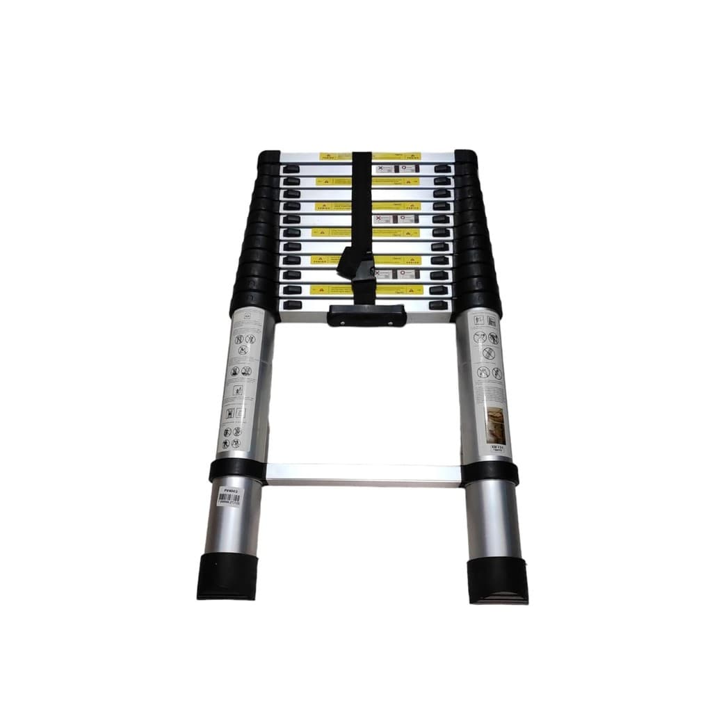 ESCADA TELESCOPICA DE ALUMINIO EXTENSIVA 12 DEGRAUS 3,8M