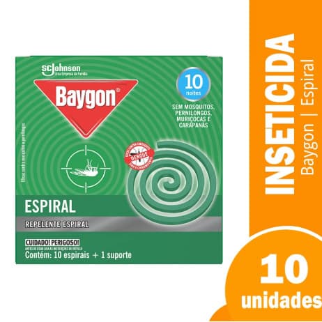 Repelente Espiral Baygon com 10 Unidades e 1 Suporte