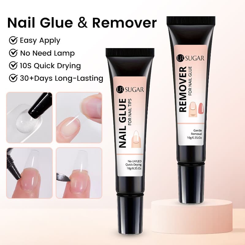 UR SUGAR Cola De Unha Postiça Solida Em Gel Transparente Alongamento Led/Uv 10g DIY Nail Art