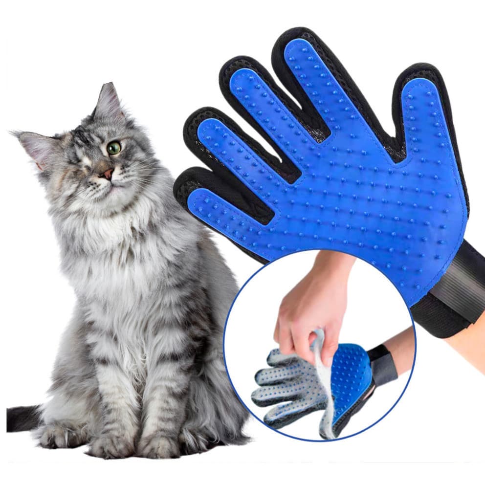 Luva Escova Nano Magnética Tira Pelos De Pet Cães E Gatos