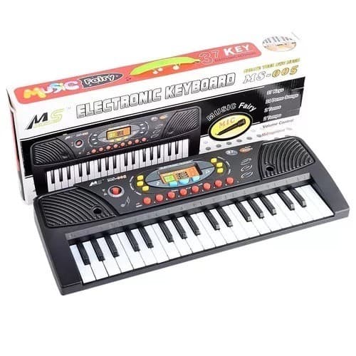 Brinquedo Teclado Piano Infantil com microfone 37 Teclas presente musical educativo
