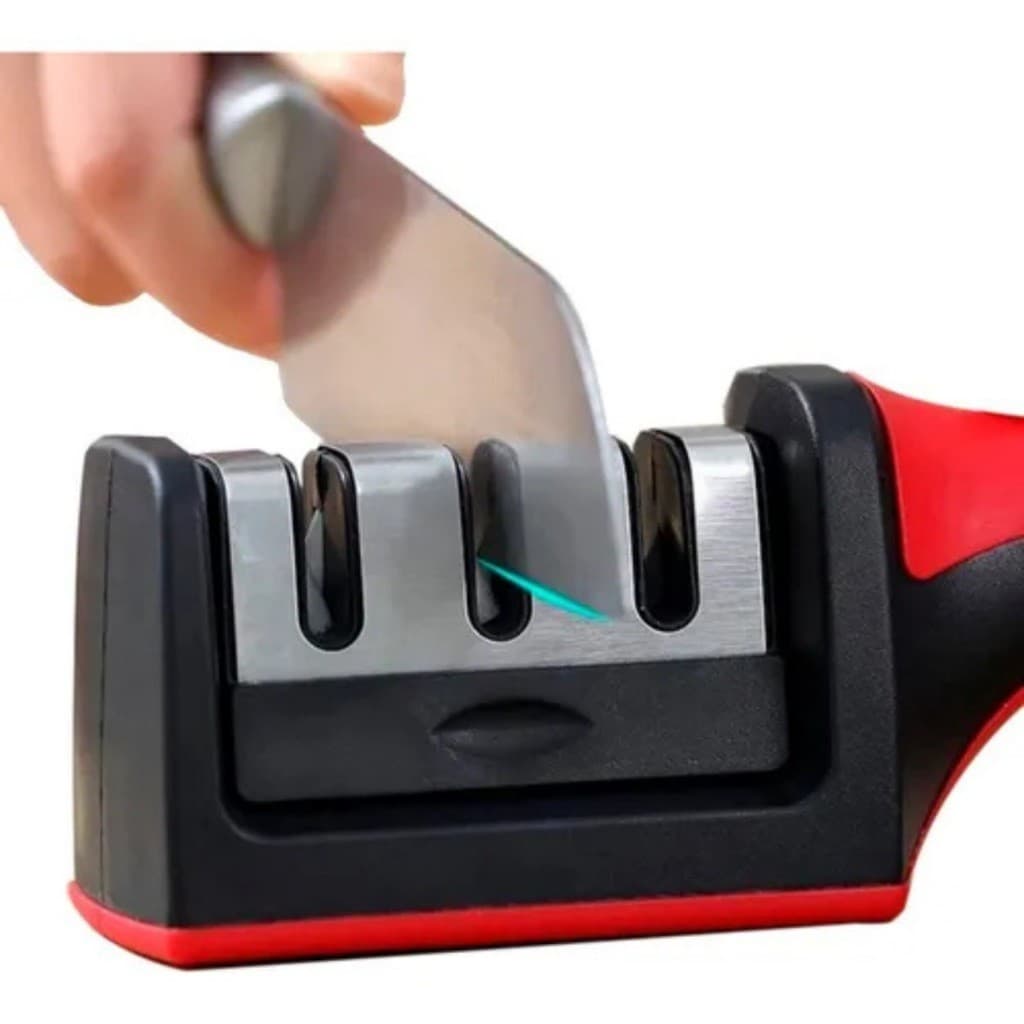Amolador Afiador De Facas Em Aço Inox Com 3 Afiadores Amolador De Facas Profissional Promoção