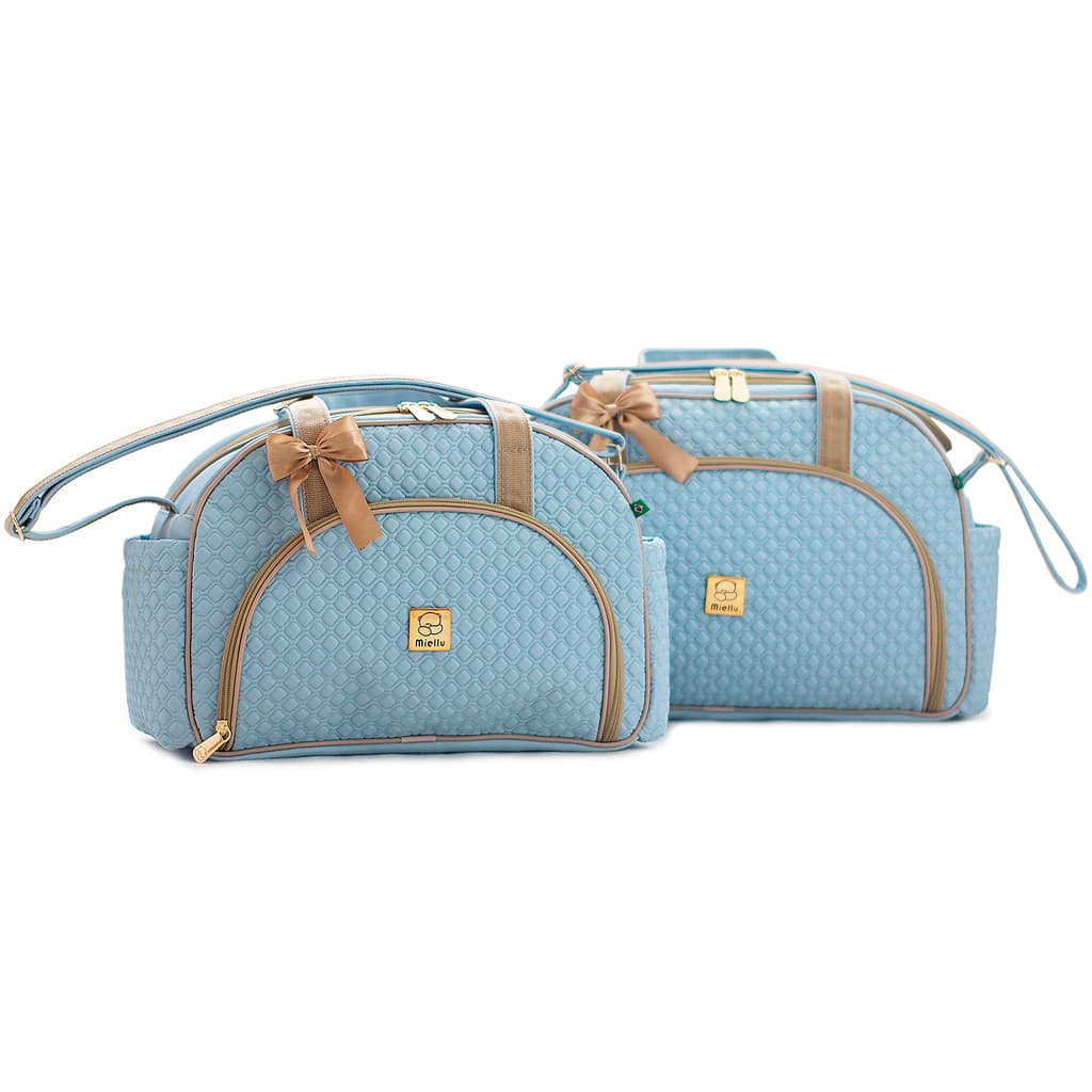 Kit Bolsas Maternidade Bebe Enxoval Miellu - G, M E Trocador - Linha Pópeti