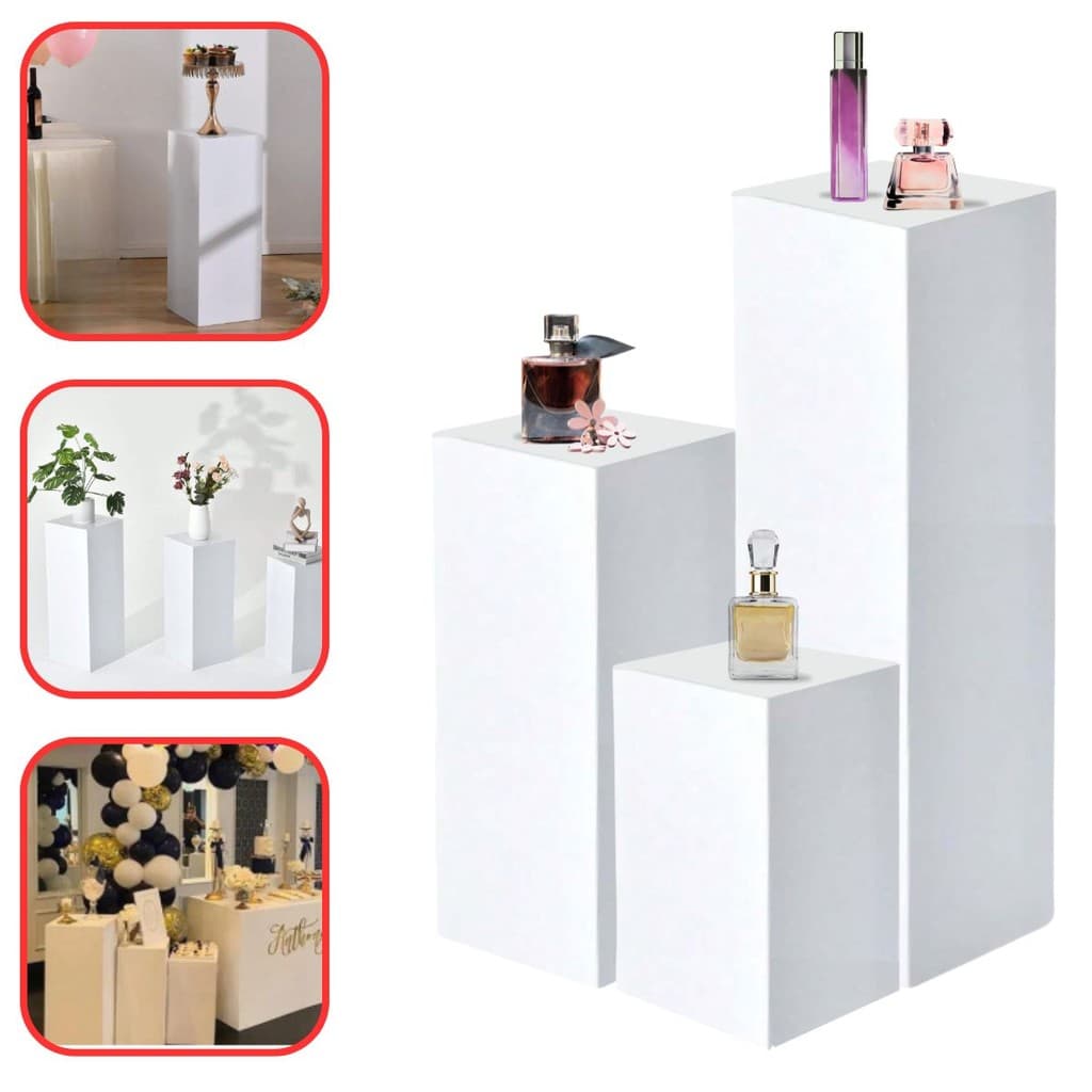 Kit 3 Cubo Expositor Vitrine Painel Fotos MDF 60/45/30x20cm