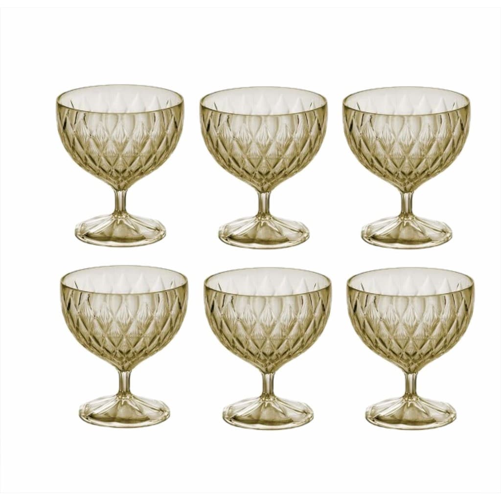 Conjunto Taça Sobremesa Kit Com 6 Peças Glamour Sobremesas Entradas Para Festas Natal