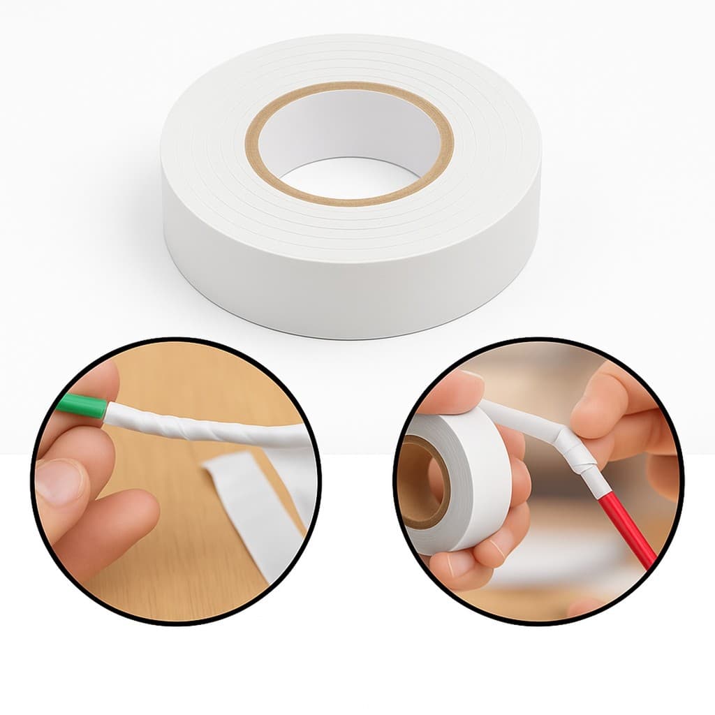 Fita Isolante Antichama Branco 19mm x 10m Segurança e Resistência para Instalações Elétricas 600V 80°C