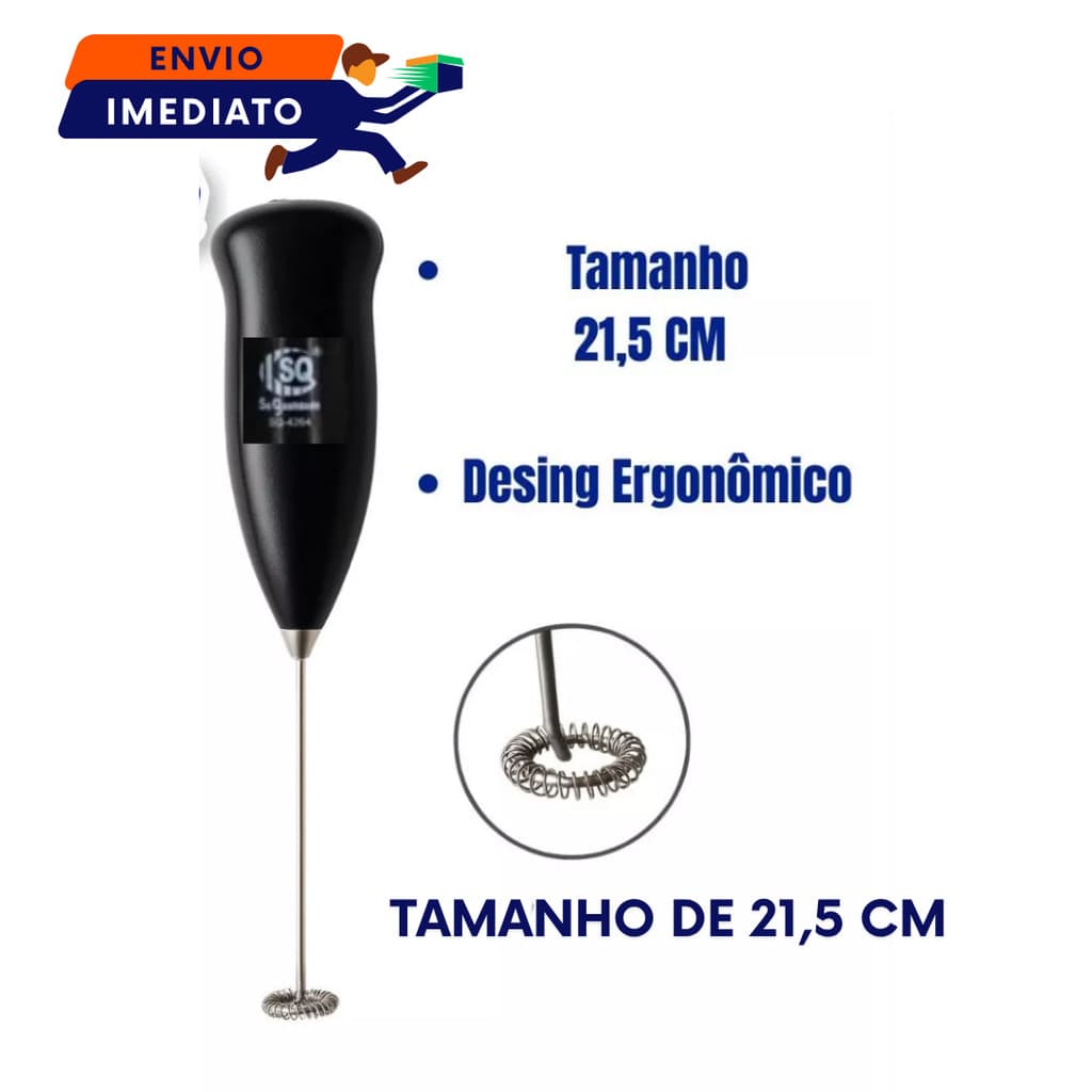 Misturador De Bebidas Mixer Batedor Elétrico Leite Café Shake Chocolate Quente 02 ou 03 Unidades