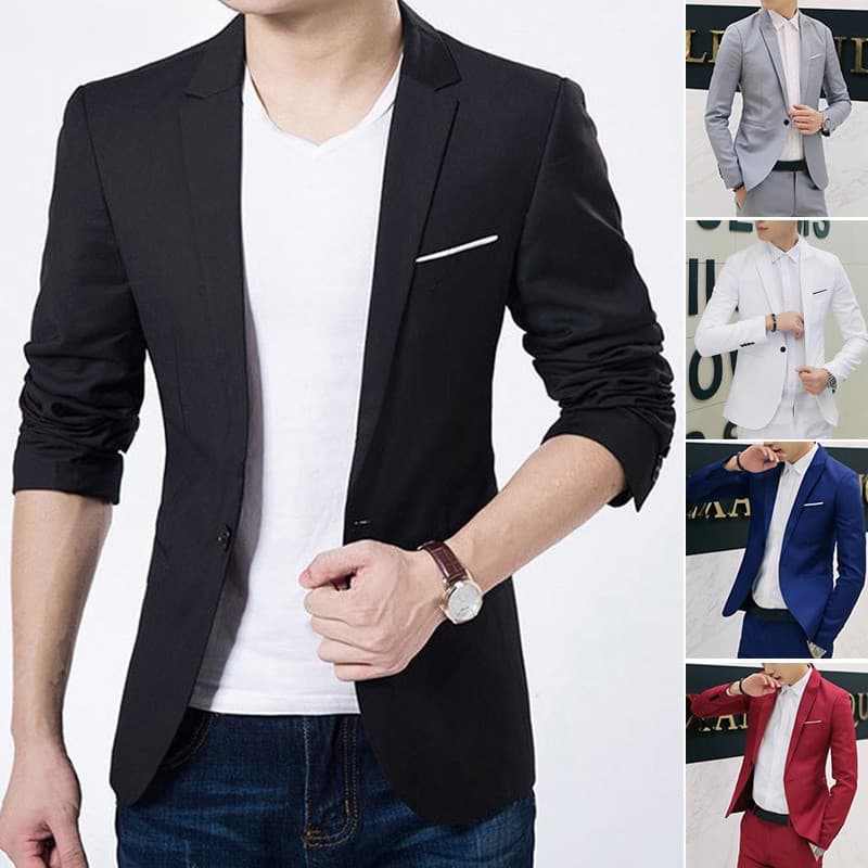 2023 Novo Terno Masculino de Alta Qualidade Casual Slim Fit Formal Blazer de Um Botão Jaqueta Crest Tops 026 2344