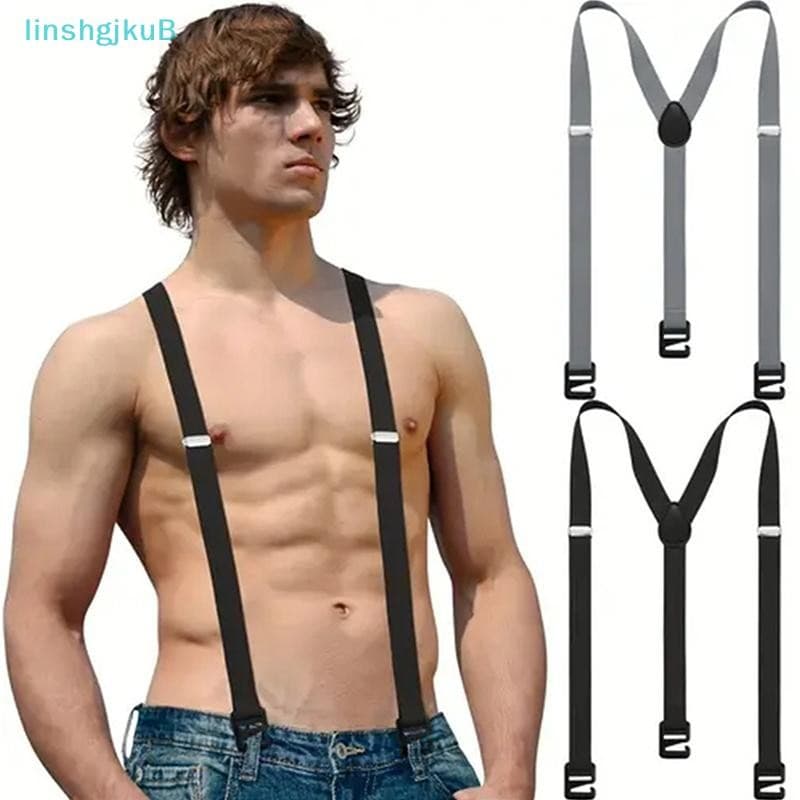 [lLinshgjkuB] Suspensórios Masculinos Novos Criativos Com 3 Ganchos Calças Masculinas Casuais Moda Elásticos Ajustáveis