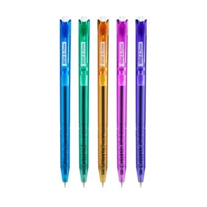 KIT COM 5 CANETAS ESFEROGRÁFICA RETRÁTIL 0.7MM AZUL (CA0037)BRW